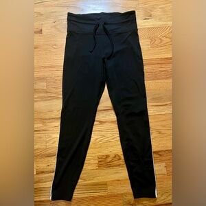 All in Motion Black Joggers with White Stripe